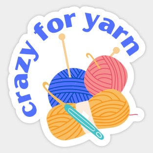 Crazy for yarn Sticker